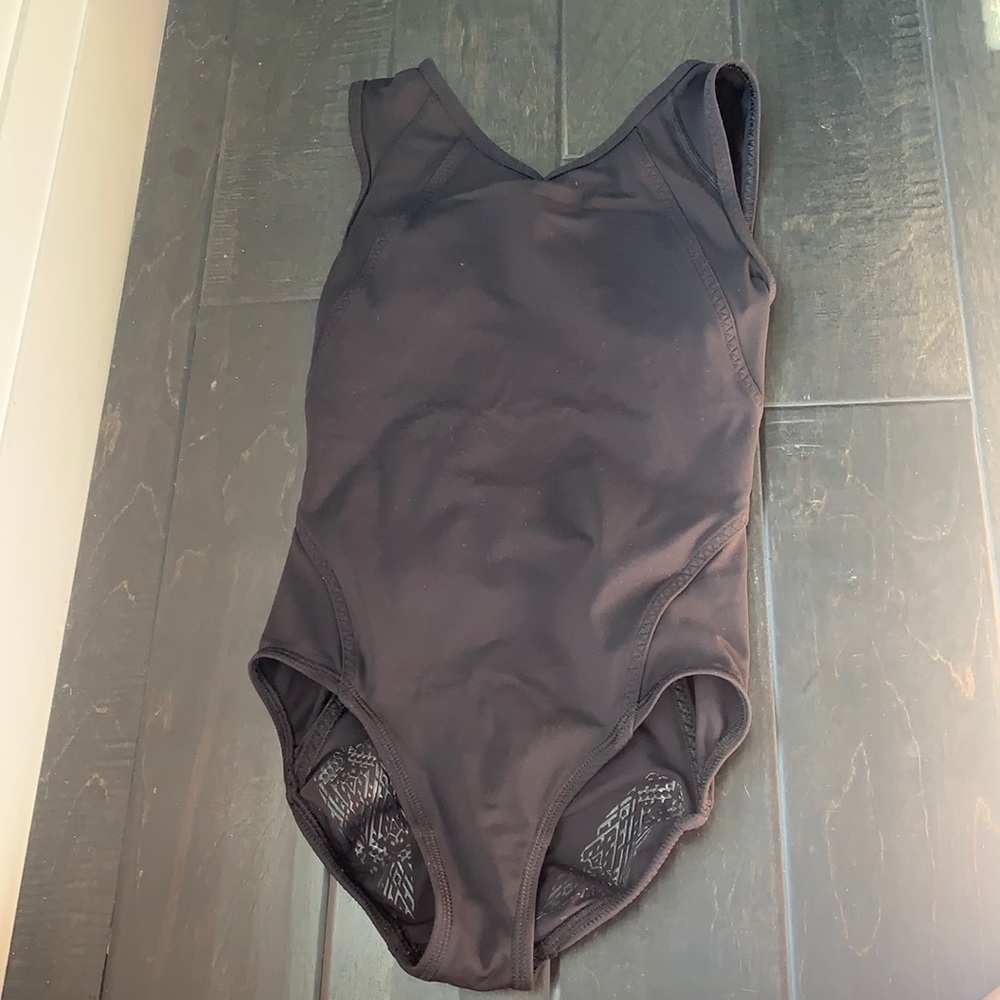 Black gymnastics leotard from ivivva XS